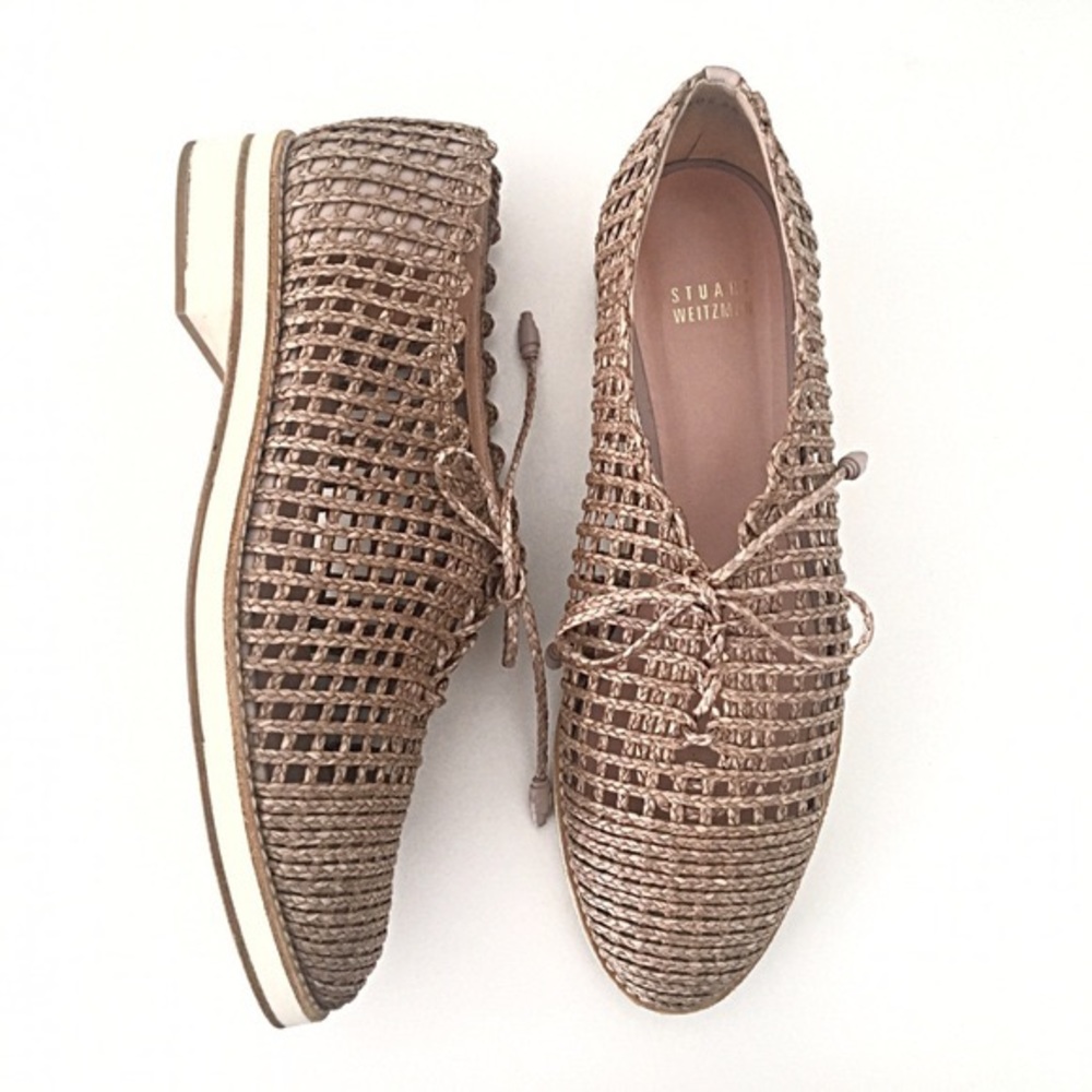 Stuart Weitzman Raffia Morrocan Oxfords - image 1